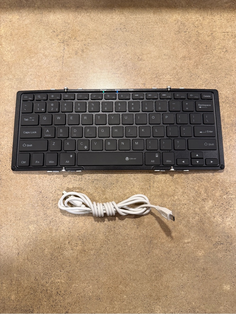 iClever BK05 Foldable Bluetooth Keyboard Tri Fold Wireless iOS Android Windows